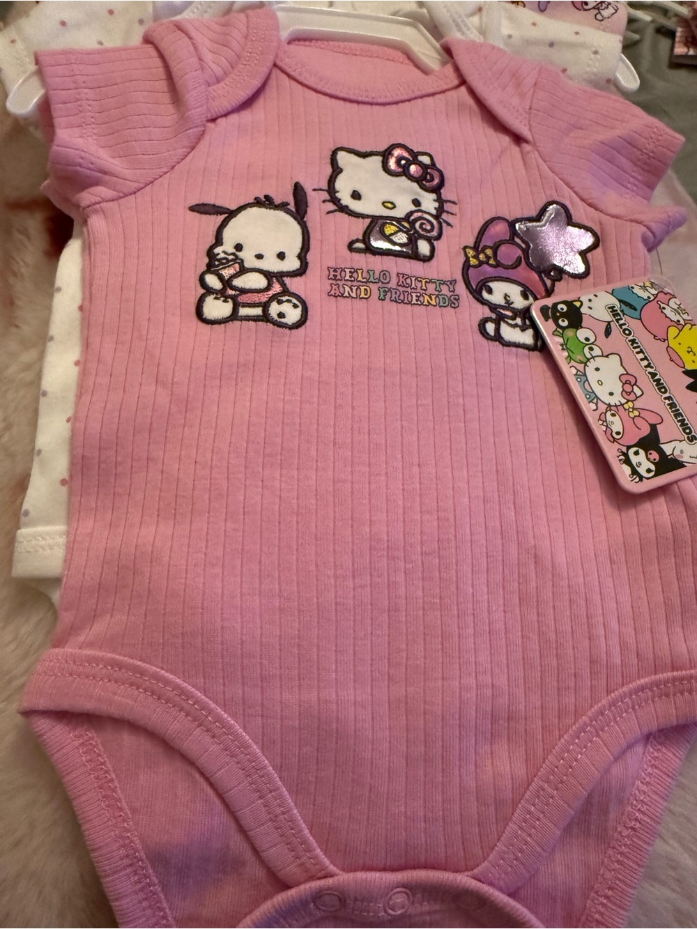 Hello Kitty Pink Ribbed Infant Top - Picture 2 of 5